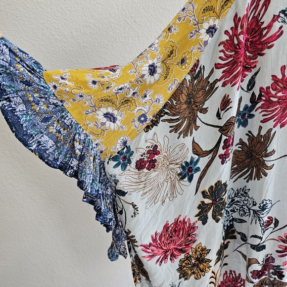 Anthropologie Umgee Floral Meadow Flower Patchwork Boho Kimono - Picture 6 of 12